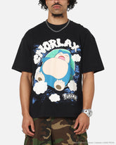 The Pokémon Collection By 73Studio Snorlax Vintage T-Shirt Off Black