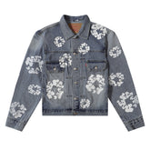 Floral Wreath Denim Jacket