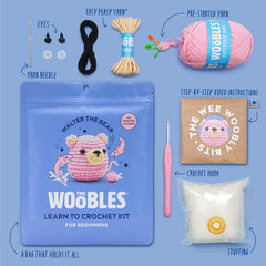 Walter the Bear Pink Crochet Kit