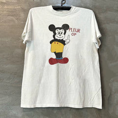 Oldschool college style cartoon anime peripheral texture short sleeved vintage couple five quarter sleeve T-shirt