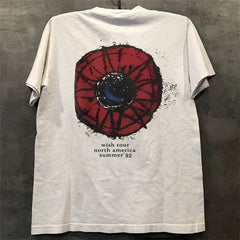The Cure healing band niche punk lazy style vintage retro street short sleeved men's and women's pure cotton T-shirts