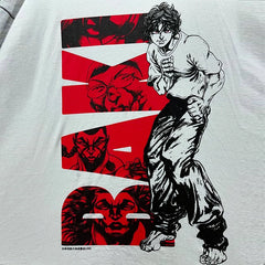 Itagaki Keisuke serialized manga Blade Teeth peripheral short sleeved T-shirt vintage vintage vintage print pure cotton half sleeve trendy
