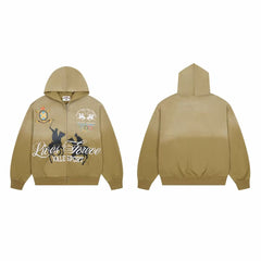 Vale Forever Vanderbilt Zip Up Hoodie Brown