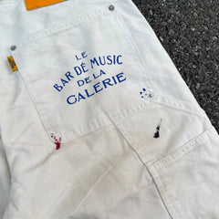 GALLERY DEPT. Dirty patchwork, splashed ink, hand-painted graffiti, washed water, worn out, damaged, micro pull casual workwear pants