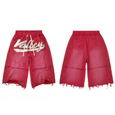 Vale Forever Skittles Shorts「烫钻字母假两件短裤」