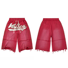 Vale Forever Skittles Shorts「烫钻字母假两件短裤」