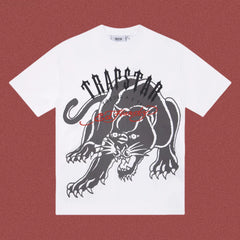 High version Trapstar collaboration Edhard Tiger limited edition American hip-hop T-shirt with letter embroidery and high street short sleeved trend