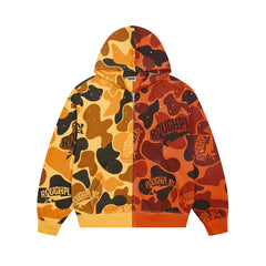 Two-Tone Camo Zip Hoodie