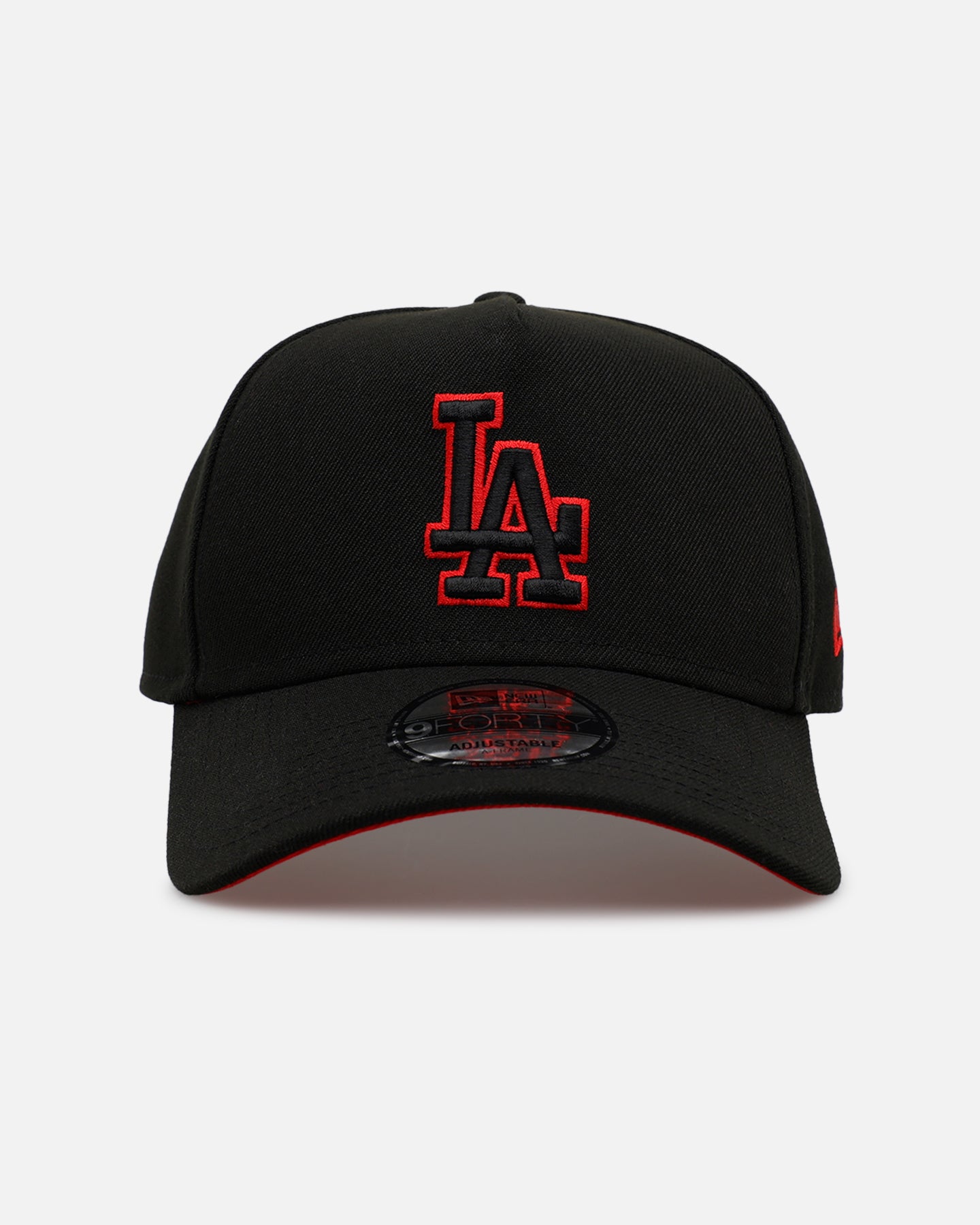 New Era Los Angeles Dodgers 'Easy Black And Scarlet' 9FORTY A-Frame Snapback Black/Scarlet