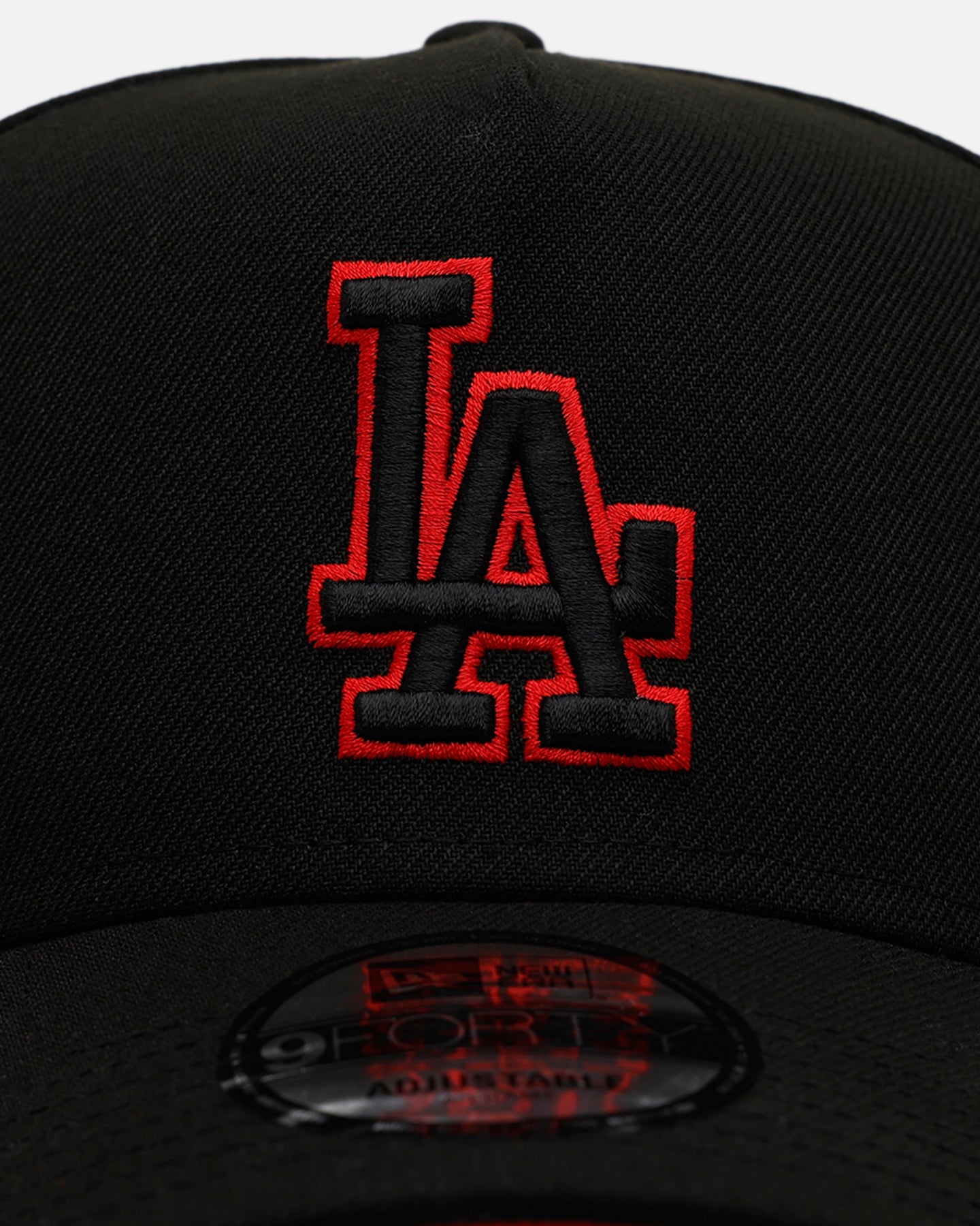 New Era Los Angeles Dodgers 'Easy Black And Scarlet' 9FORTY A-Frame Snapback Black/Scarlet