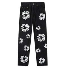 Floral Wreath Jeans