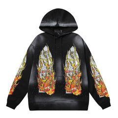 Stained Glass Flame Hoodie
