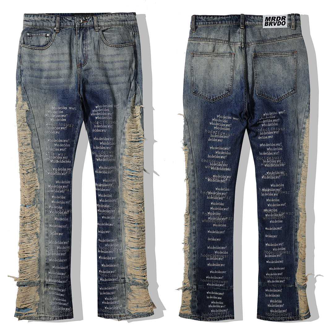 Slogan Flare Jeans