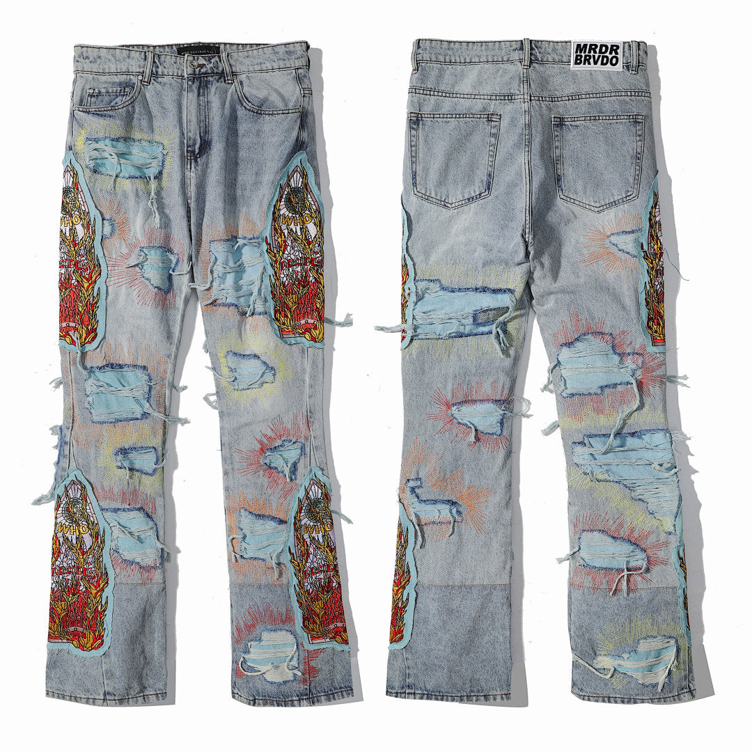 Stained Glass Flare Jeans