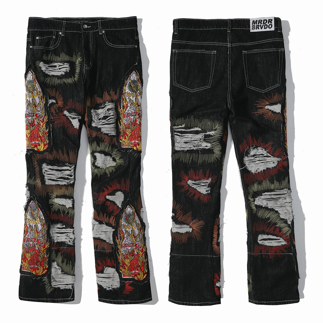 Stained Glass Flare Jeans
