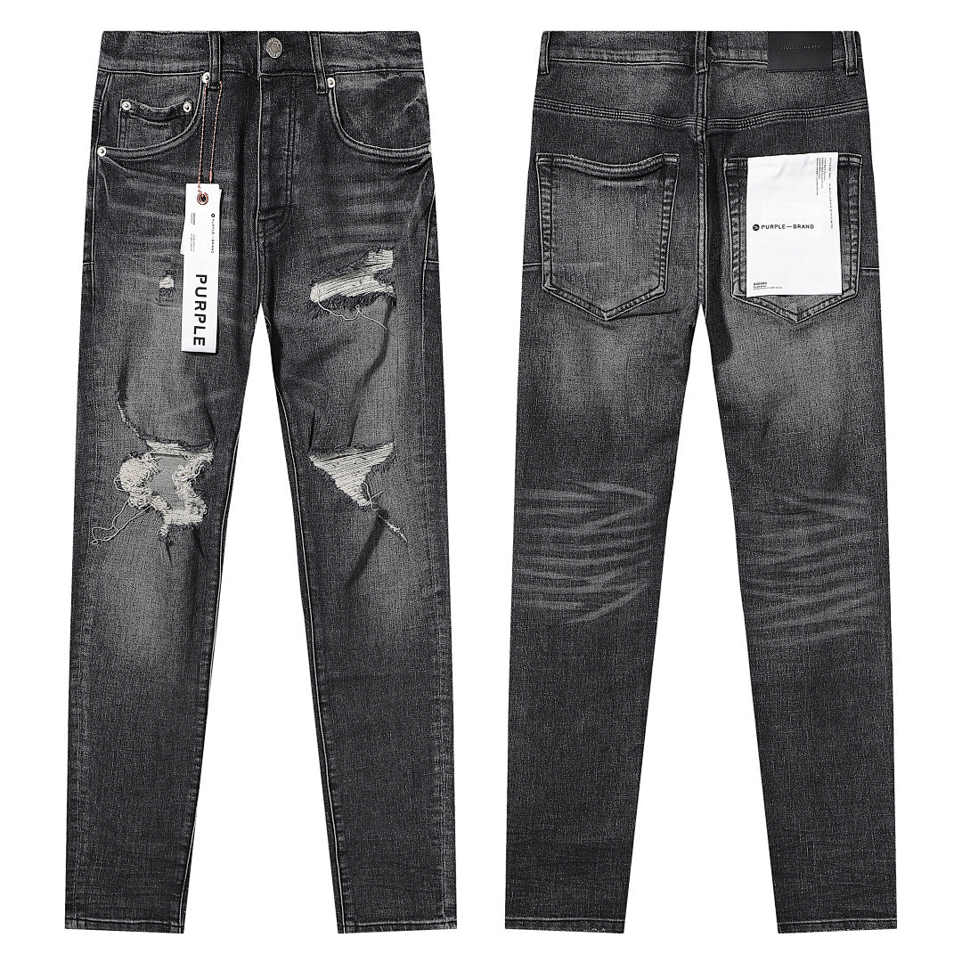 Distressed Straight Leg Jeans