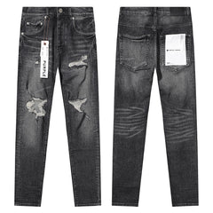 Distressed Straight Leg Jeans