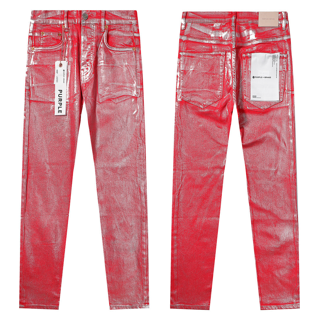 Metallic Slim Fit Jeans