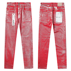Metallic Slim Fit Jeans