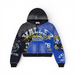 Vale Forever Valley New York Bee Vintage Full-Zip Hoodie