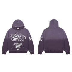 Vale Forever Valley Property Crest Purple Zip-Up Hoodie