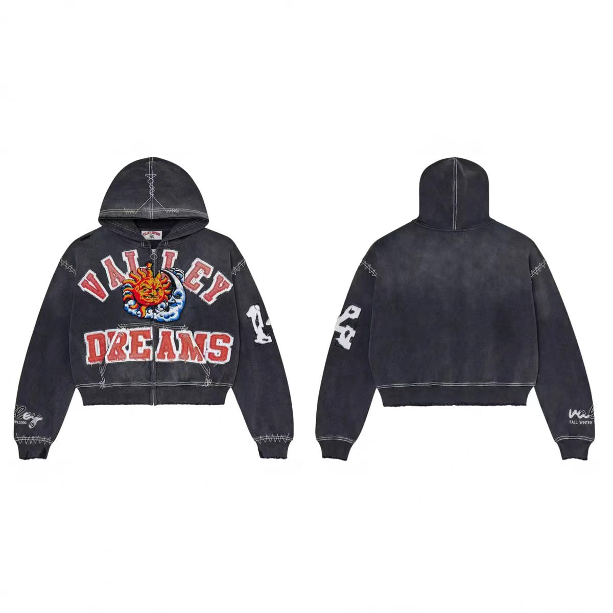 Vale Forever Valley Dreams Sun Wave Zip-Up Hoodie