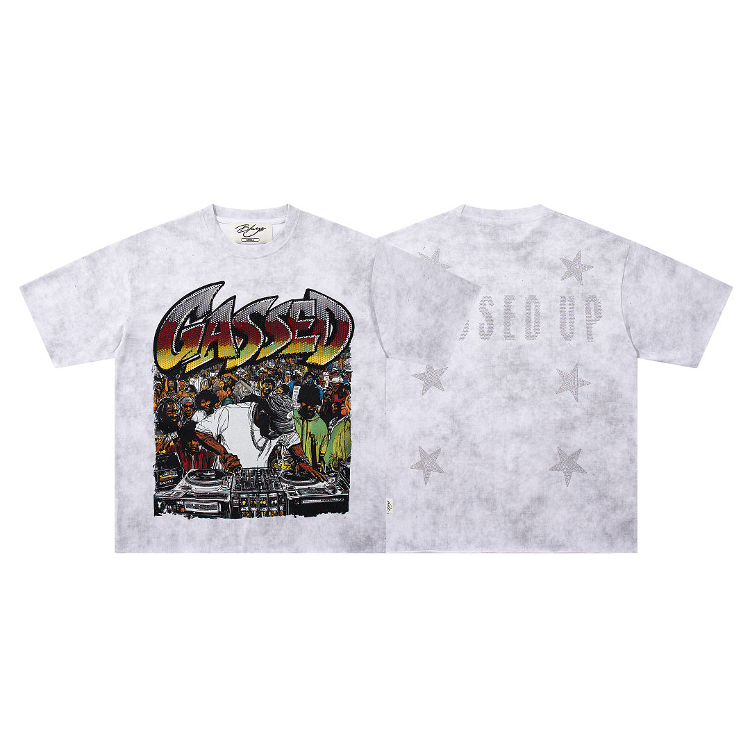 Gassed Up Rhinestone Graphic Tee