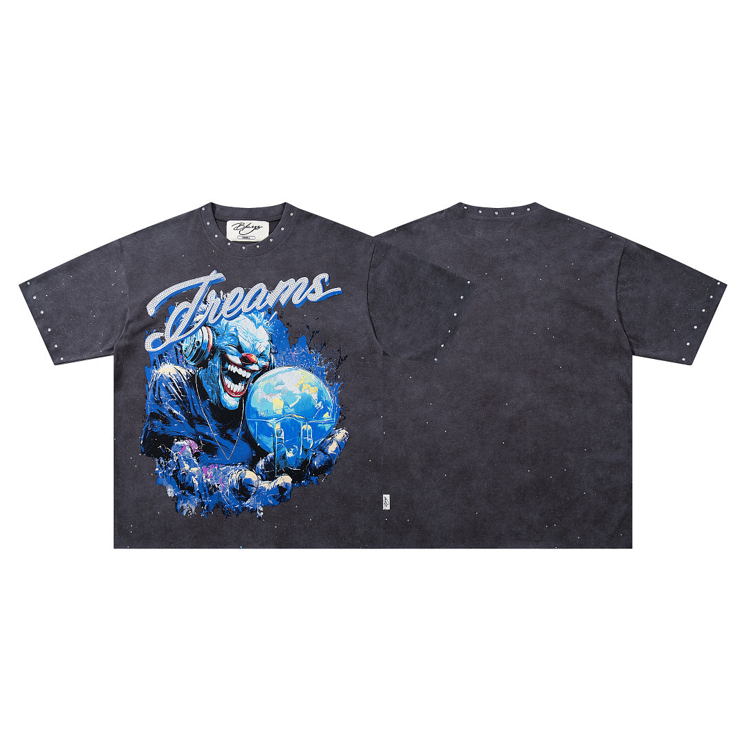 Dreams Clown Rhinestone Tee