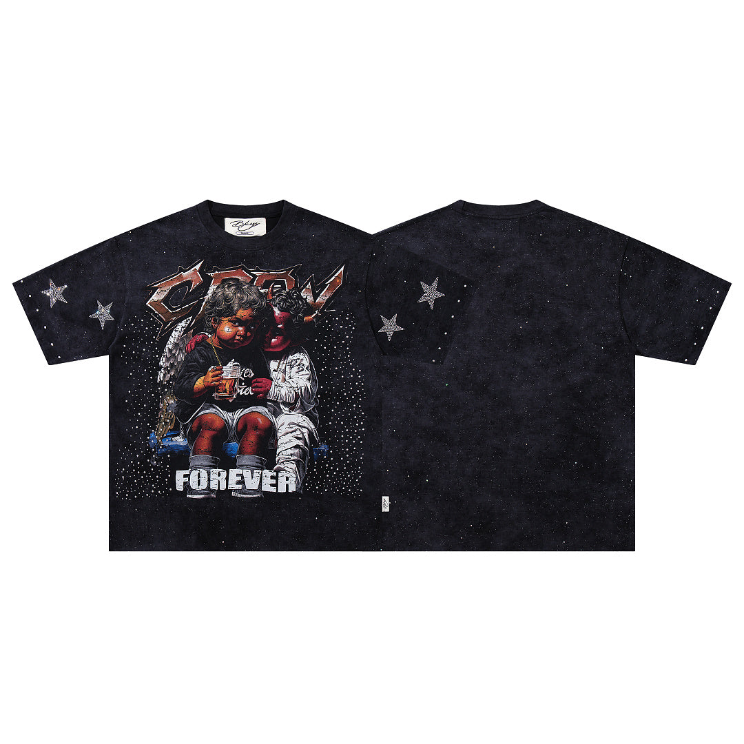 Crav Forever Angel Rhinestone Tee