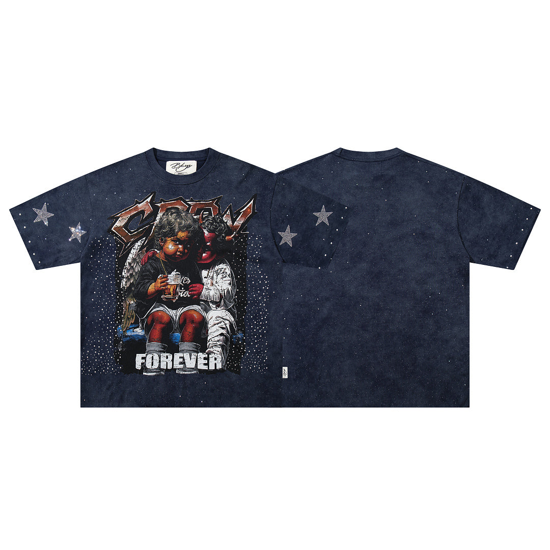 Crav Forever Angel Rhinestone Tee