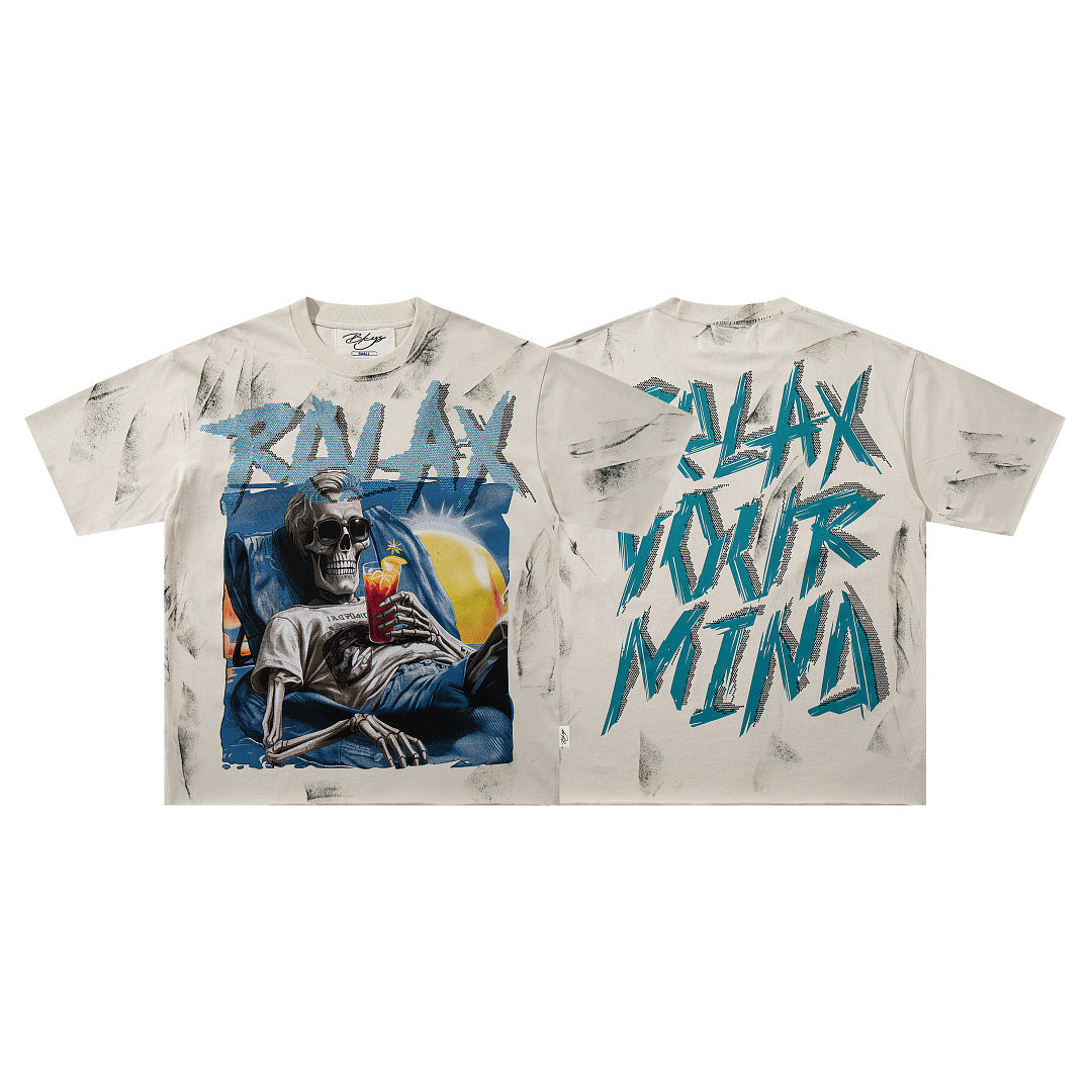 Relax Your Mind Skeleton Tee