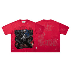 Skeleton Guitarist Rhinestone Tee