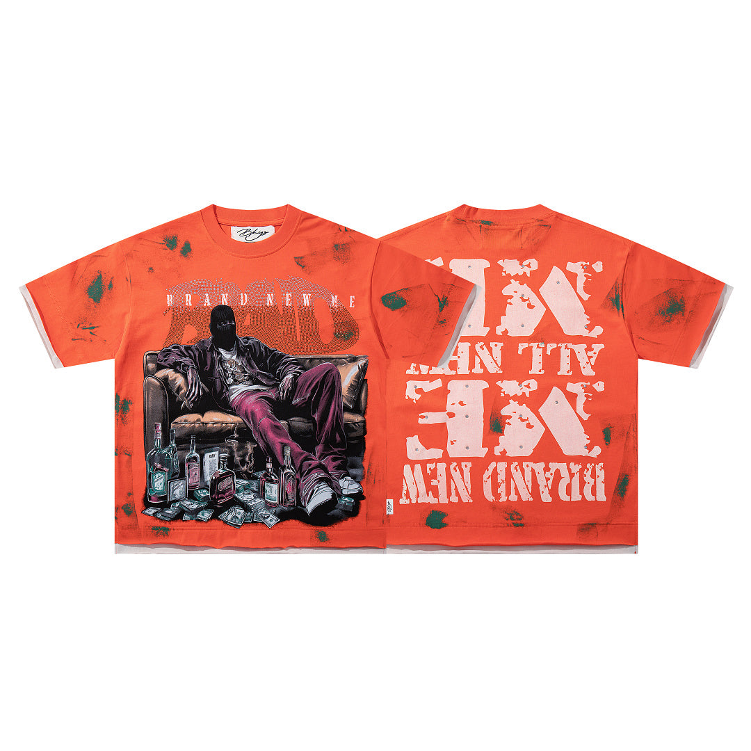 Masked Man Cash Graphic Tee