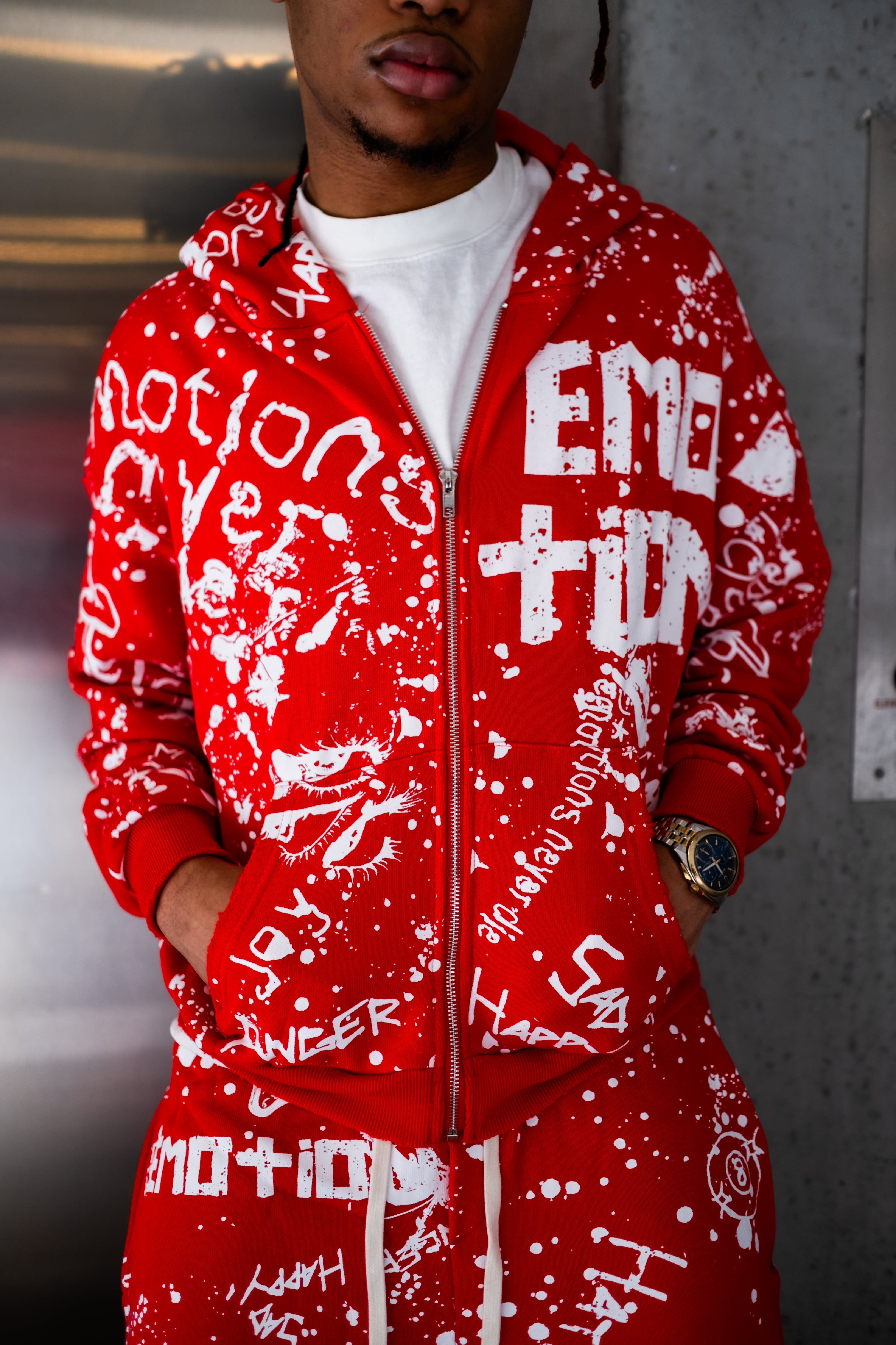 Red “Graffiti” Hoodie