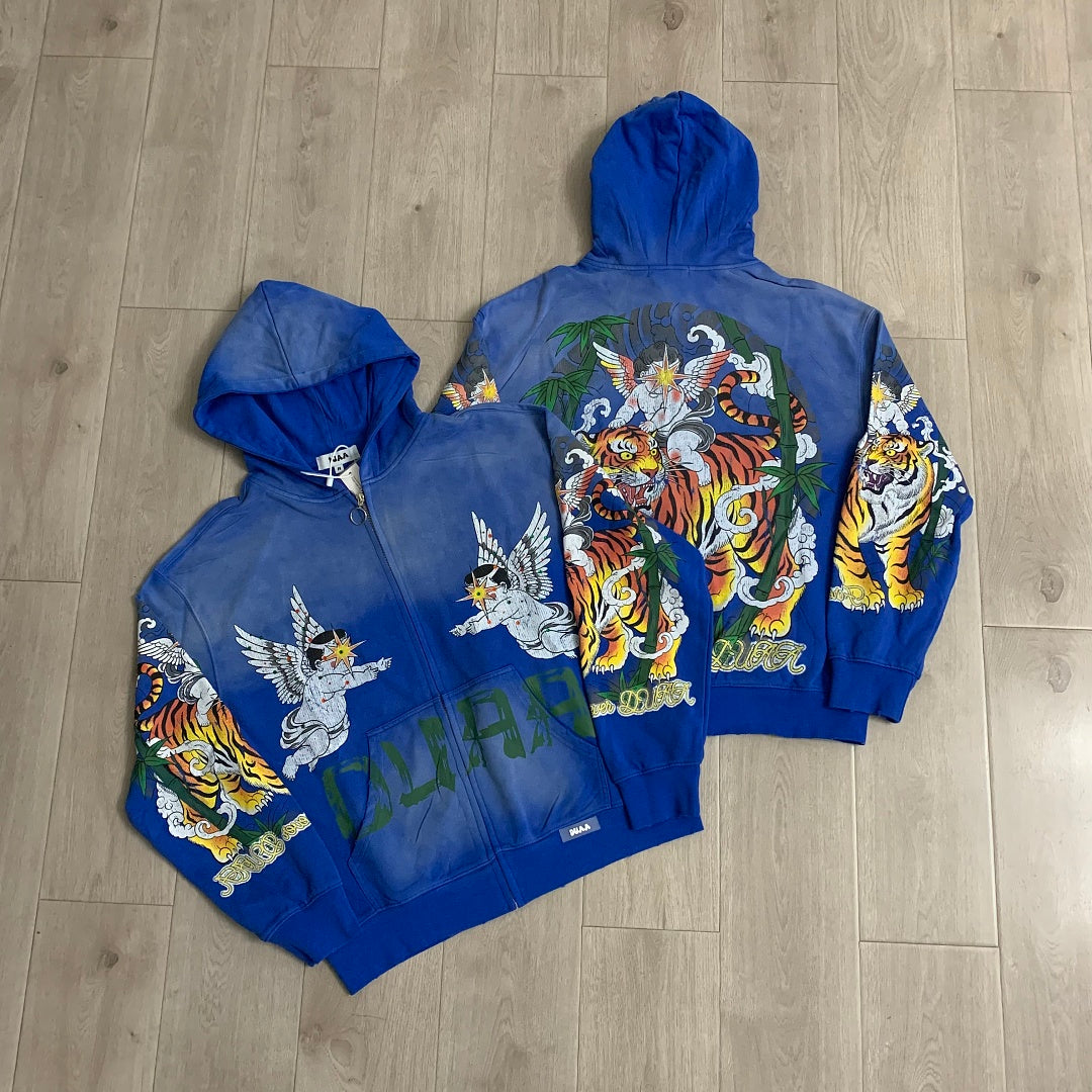 Tiger Cherub Zip Hoodie