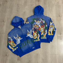 Tiger Cherub Zip Hoodie