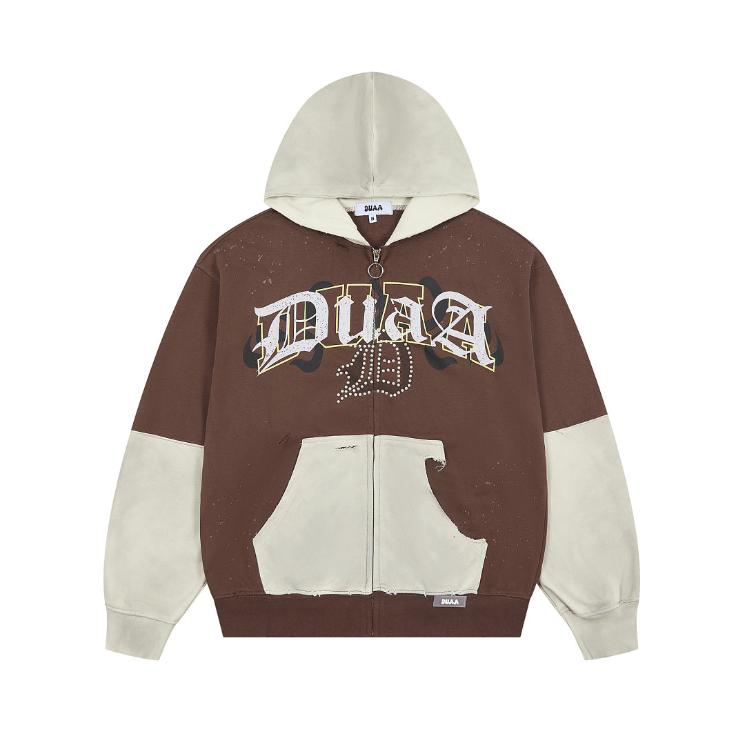 Gothic Logo Zip Hoodie