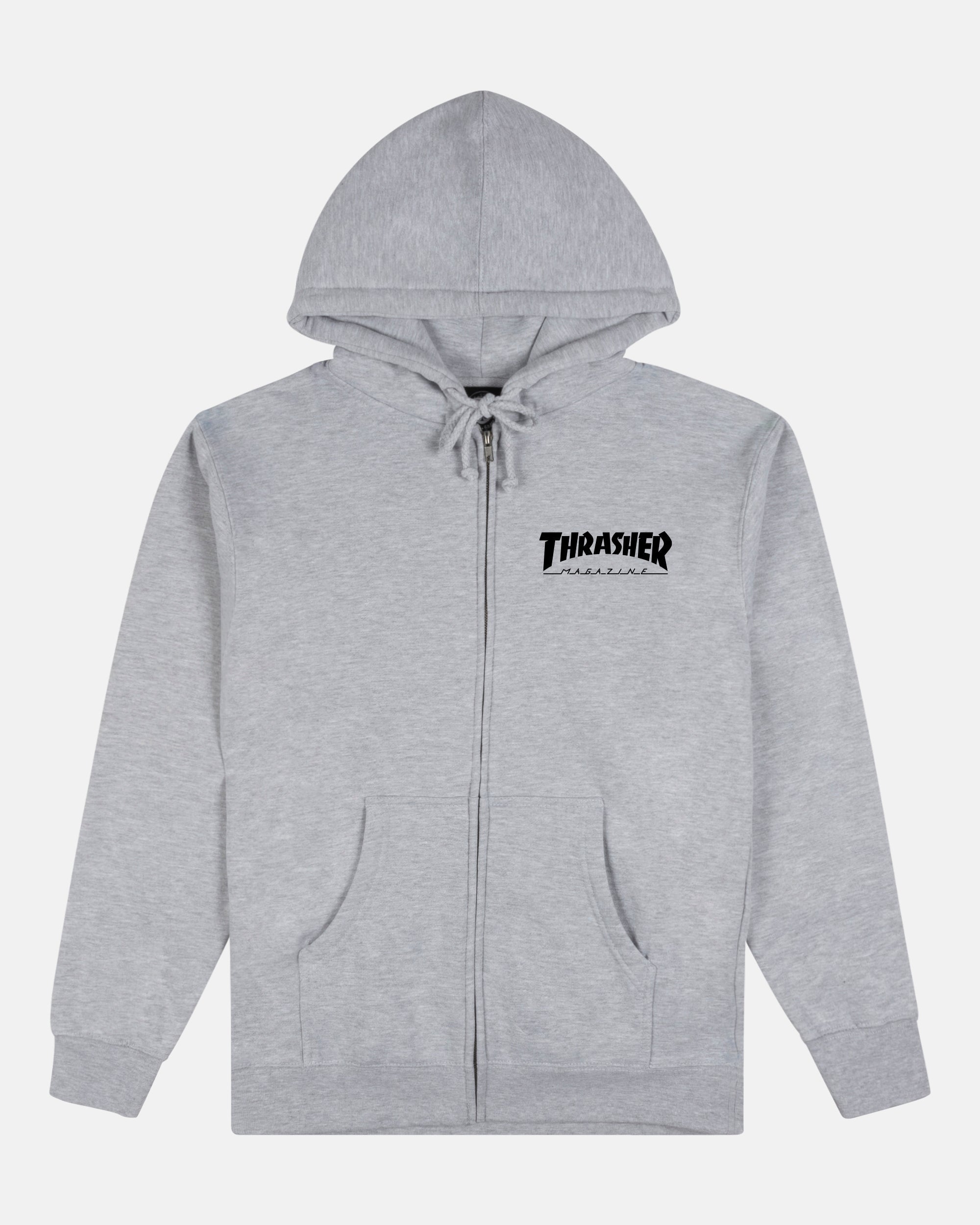 MAG LOGO - ZIP UP HOODIE - GREY