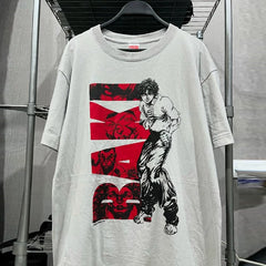 Itagaki Keisuke serialized manga Blade Teeth peripheral short sleeved T-shirt vintage vintage vintage print pure cotton half sleeve trendy