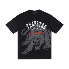 High version Trapstar collaboration Edhard Tiger limited edition American hip-hop T-shirt with letter embroidery and high street short sleeved trend