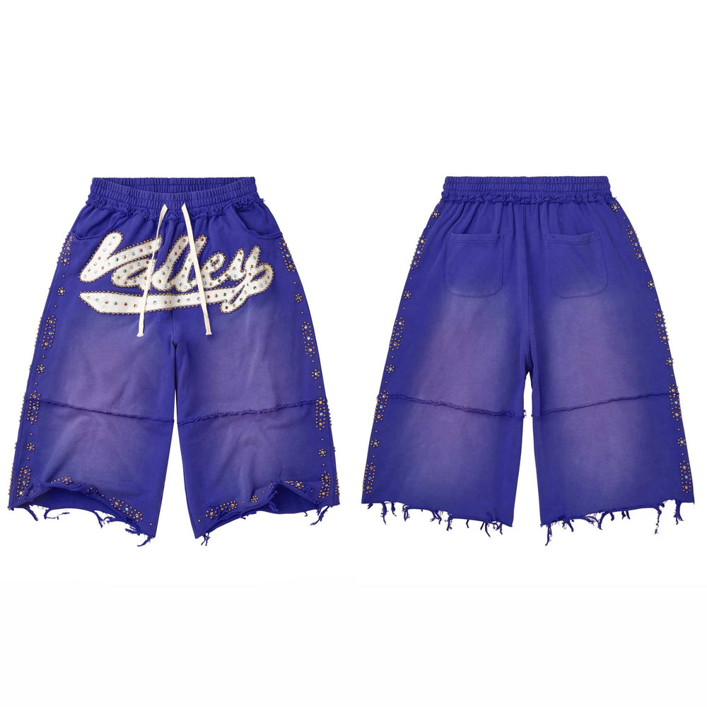 Vale Forever Skittles Shorts「烫钻字母假两件短裤」