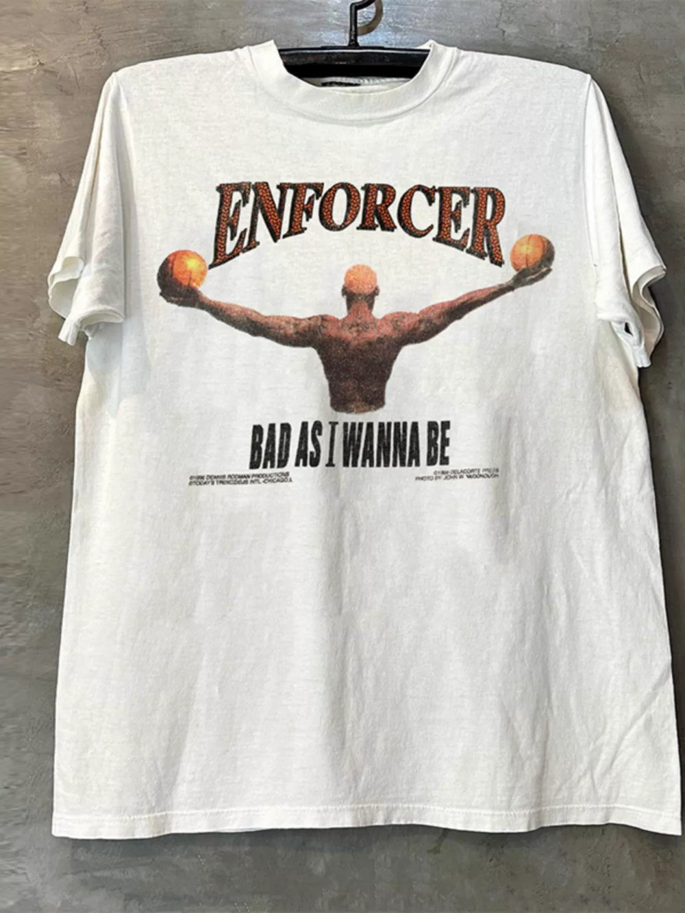 Big Bug Rodman American Street Hiphop Hip Hop Retro Digital Direct Spray Printed Cotton Short sleeved Men's and Women's T-shirts