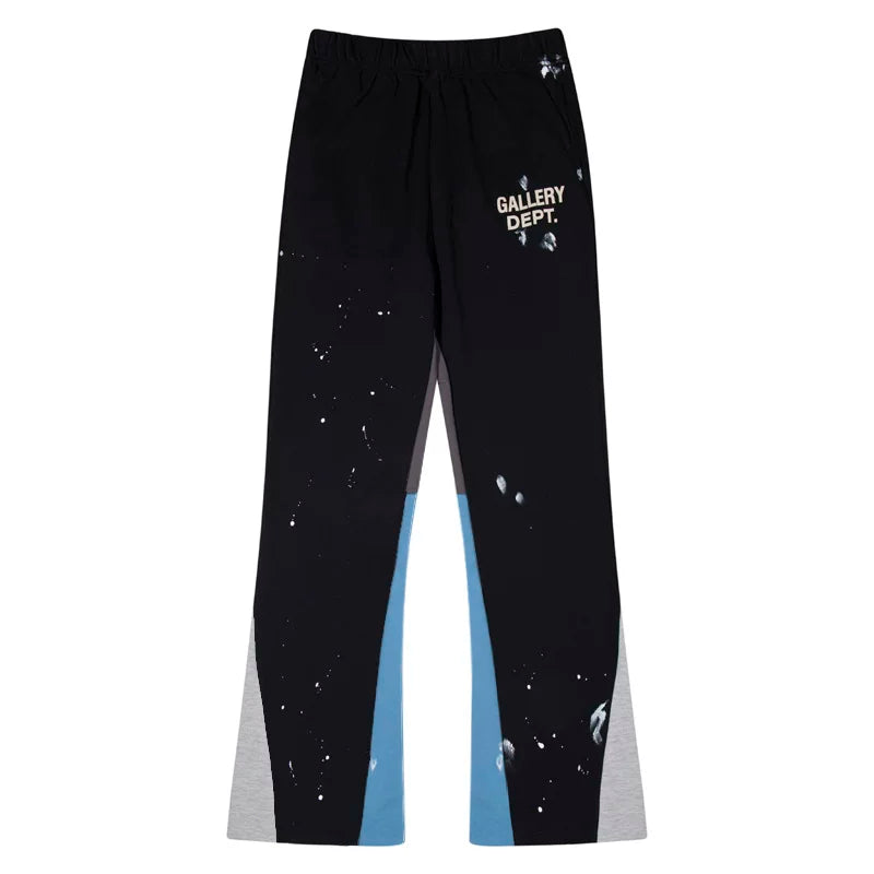 GALLERY DEPT Street Hip Hop Style Men's Inkjet Graffiti Loose Wide Leg Micro Horn Splicing Pants