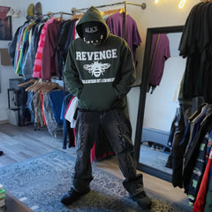 REVENGE American Hip Hop Jeans Correct Edition Thorn Embroidered Washed Street Trendy Straight Casual Pants