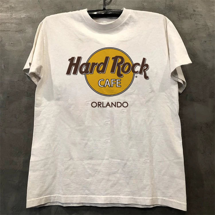 European and American blues heavy metal rock HardRock band short sleeved T-shirt vintage retro high street OS half sleeve