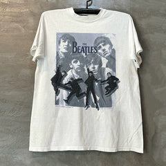 The Beatles American rock retro portrait print short sleeved pure cotton round neck street T-shirt