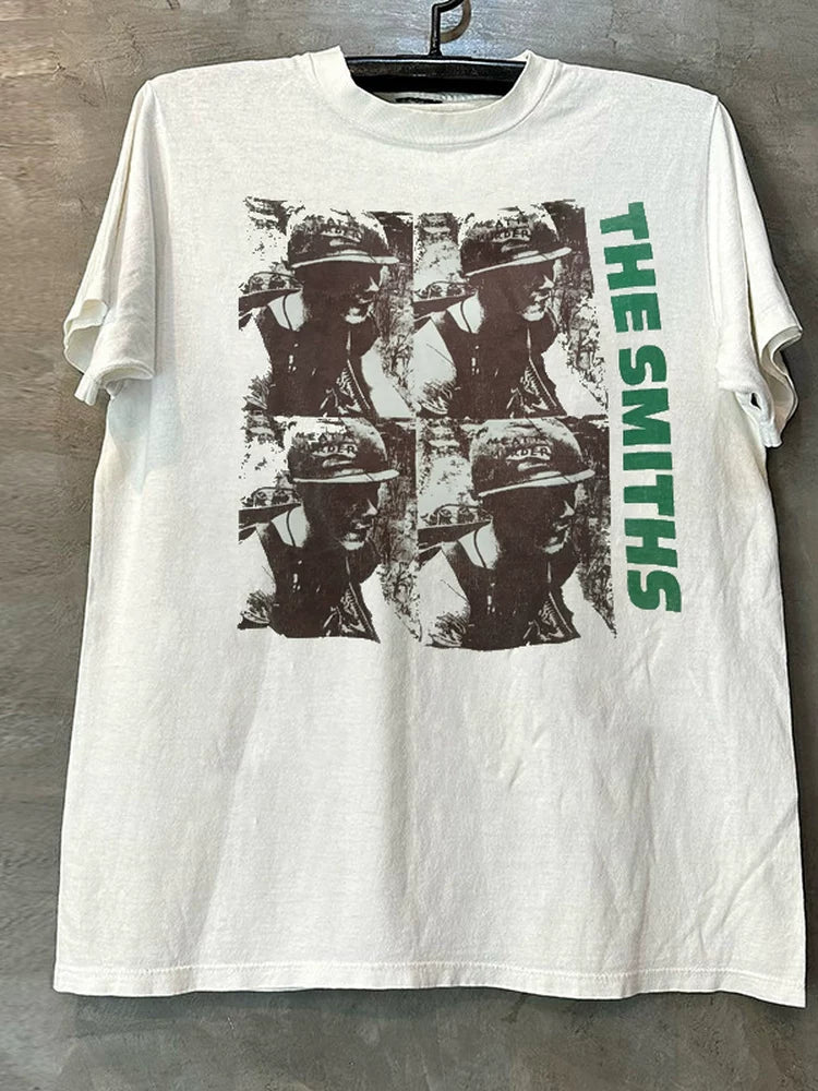 The Smiths British Smith short-sleeved T-shirt American street vintage men -point sleeves
