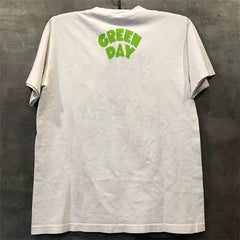 Green Day punk PUNK rock T-shirt cotton half sleeved TEE short sleeved summer heavyweight music for men and women