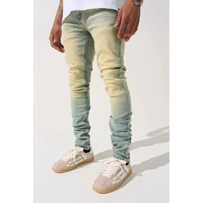 BigD ready to wear, American SEREN * * * men's non stretch regular thick slim fit jeans 12G3 SQ32