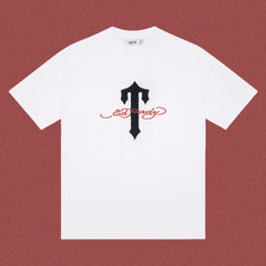 High version Trapstar American hip-hop T-shirt Edhard letter towel embroidery collaboration West Coast trendy short sleeved shirt